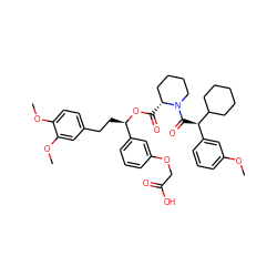 COc1cccc([C@@H](C(=O)N2CCCC[C@H]2C(=O)O[C@H](CCc2ccc(OC)c(OC)c2)c2cccc(OCC(=O)O)c2)C2CCCCC2)c1 ZINC000473114416