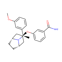 COc1cccc([C@@H](C)N2[C@H]3CC[C@@H]2C[C@@H](Oc2cccc(C(N)=O)c2)C3)c1 ZINC000101366441