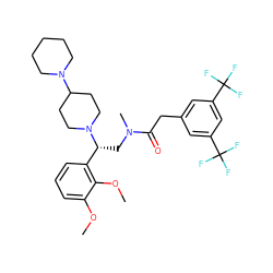COc1cccc([C@@H](CN(C)C(=O)Cc2cc(C(F)(F)F)cc(C(F)(F)F)c2)N2CCC(N3CCCCC3)CC2)c1OC ZINC000027517277