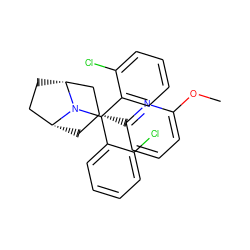 COc1cccc([C@@H]2C[C@@H]3CC[C@H](C2)N3C(c2ccccc2Cl)c2ccccc2Cl)n1 ZINC000103225827