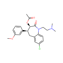 COc1cccc([C@@H]2Cc3cc(Cl)ccc3N(CCN(C)C)C(=O)[C@@H]2OC(C)=O)c1 ZINC000013450717