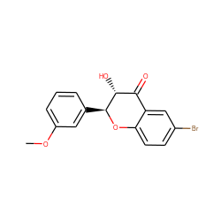 COc1cccc([C@@H]2Oc3ccc(Br)cc3C(=O)[C@H]2O)c1 ZINC000007998526