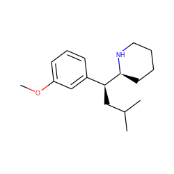 COc1cccc([C@H](CC(C)C)[C@@H]2CCCCN2)c1 ZINC000035090514