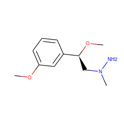 COc1cccc([C@H](CN(C)N)OC)c1 ZINC000033975492