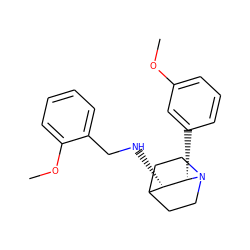 COc1cccc([C@H]2[C@@H](NCc3ccccc3OC)C3CCN2CC3)c1 ZINC000022943427