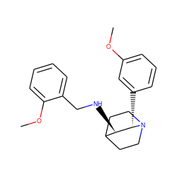 COc1cccc([C@H]2[C@H](NCc3ccccc3OC)C3CCN2CC3)c1 ZINC000022443840