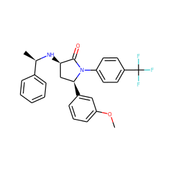 COc1cccc([C@H]2C[C@@H](N[C@H](C)c3ccccc3)C(=O)N2c2ccc(C(F)(F)F)cc2)c1 ZINC000035308517