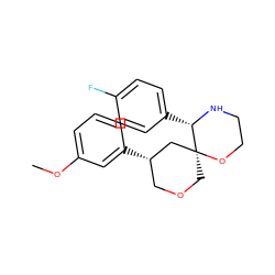 COc1cccc([C@H]2COC[C@@]3(C2)OCCN[C@H]3c2ccc(F)cc2)c1 ZINC000026568590