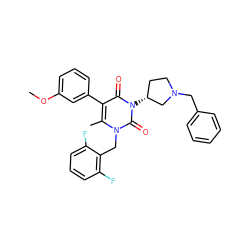 COc1cccc(-c2c(C)n(Cc3c(F)cccc3F)c(=O)n([C@@H]3CCN(Cc4ccccc4)C3)c2=O)c1 ZINC000013553308