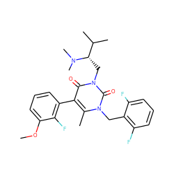 COc1cccc(-c2c(C)n(Cc3c(F)cccc3F)c(=O)n(C[C@@H](C(C)C)N(C)C)c2=O)c1F ZINC000013609609