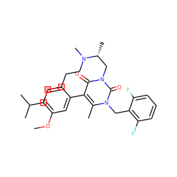 COc1cccc(-c2c(C)n(Cc3c(F)cccc3F)c(=O)n(C[C@@H](C)N(C)CCCOCC(C)C)c2=O)c1 ZINC000026984432