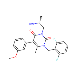 COc1cccc(-c2c(C)n(Cc3c(F)cccc3F)c(=O)n(C[C@@H](C)N)c2=O)c1 ZINC000013553286