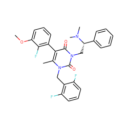 COc1cccc(-c2c(C)n(Cc3c(F)cccc3F)c(=O)n(C[C@@H](c3ccccc3)N(C)C)c2=O)c1F ZINC000013609599