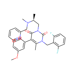 COc1cccc(-c2c(C)n(Cc3c(F)cccc3F)c(=O)n(C[C@H](C)N(C)Cc3ccccn3)c2=O)c1 ZINC000013553283