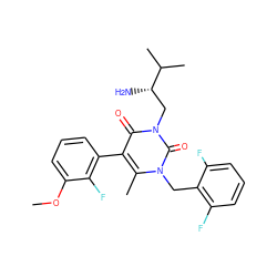 COc1cccc(-c2c(C)n(Cc3c(F)cccc3F)c(=O)n(C[C@H](N)C(C)C)c2=O)c1F ZINC000013580576