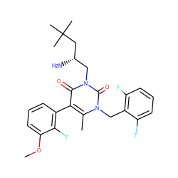 COc1cccc(-c2c(C)n(Cc3c(F)cccc3F)c(=O)n(C[C@H](N)CC(C)(C)C)c2=O)c1F ZINC000013580590