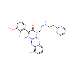 COc1cccc(-c2c(C)n(Cc3c(F)cccc3F)c(=O)n(CCN(C)CCc3ccccn3)c2=O)c1F ZINC000028259395