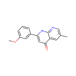 COc1cccc(-c2cc(=O)c3cc(C)cnc3[nH]2)c1 ZINC000005503959