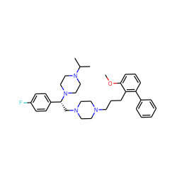 COc1cccc(-c2ccccc2)c1CCCN1CCN(C[C@H](c2ccc(F)cc2)N2CCN(C(C)C)CC2)CC1 ZINC000028646362