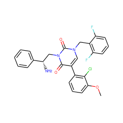 COc1cccc(-c2cn(Cc3c(F)cccc3F)c(=O)n(C[C@H](N)c3ccccc3)c2=O)c1Cl ZINC000028474277