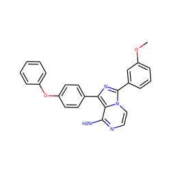 COc1cccc(-c2nc(-c3ccc(Oc4ccccc4)cc3)c3c(N)nccn23)c1 ZINC000096168184