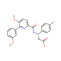 COc1cccc(-c2nc(C(=O)N[C@@H](CC(=O)O)c3ccc(C)cc3)ccc2OC)c1 ZINC000261185440