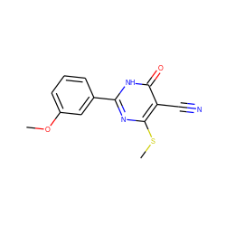 COc1cccc(-c2nc(SC)c(C#N)c(=O)[nH]2)c1 ZINC000299870029