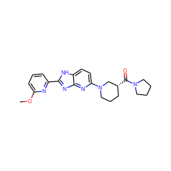 COc1cccc(-c2nc3nc(N4CCC[C@@H](C(=O)N5CCCC5)C4)ccc3[nH]2)n1 ZINC001772586760