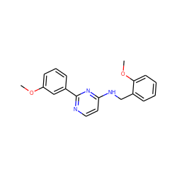 COc1cccc(-c2nccc(NCc3ccccc3OC)n2)c1 ZINC000004266902