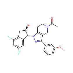 COc1cccc(-c2nn([C@@H]3c4cc(F)cc(F)c4C[C@H]3O)c3c2CN(C(C)=O)CC3)c1 ZINC000206898680