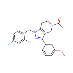 COc1cccc(-c2nn(Cc3ccc(F)cc3F)c3c2CN(C(C)=O)CC3)c1 ZINC000204891657