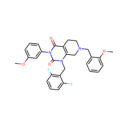 COc1cccc(-n2c(=O)c3c(n(Cc4c(F)cccc4F)c2=O)CN(Cc2ccccc2OC)CC3)c1 ZINC000028863528