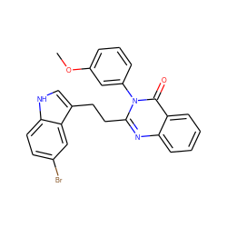 COc1cccc(-n2c(CCc3c[nH]c4ccc(Br)cc34)nc3ccccc3c2=O)c1 ZINC000000599976