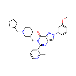 COc1cccc(-n2cc3nc(-c4cccnc4C)n(C[C@H]4CCCN(CC5CCCC5)C4)c(=O)c3n2)c1 ZINC000169331006