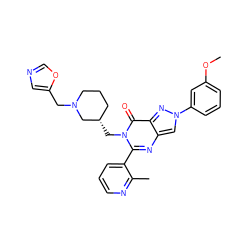 COc1cccc(-n2cc3nc(-c4cccnc4C)n(C[C@H]4CCCN(Cc5cnco5)C4)c(=O)c3n2)c1 ZINC000169329338