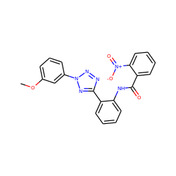 COc1cccc(-n2nnc(-c3ccccc3NC(=O)c3ccccc3[N+](=O)[O-])n2)c1 ZINC001772583735