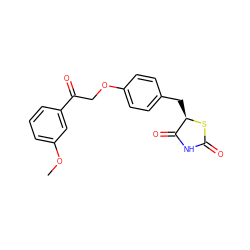 COc1cccc(C(=O)COc2ccc(C[C@H]3SC(=O)NC3=O)cc2)c1 ZINC000059181601