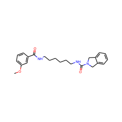 COc1cccc(C(=O)NCCCCCCNC(=O)N2Cc3ccccc3C2)c1 ZINC000167191255