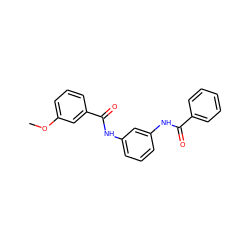 COc1cccc(C(=O)Nc2cccc(NC(=O)c3ccccc3)c2)c1 ZINC000000434891