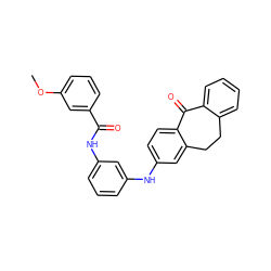 COc1cccc(C(=O)Nc2cccc(Nc3ccc4c(c3)CCc3ccccc3C4=O)c2)c1 ZINC000095574484