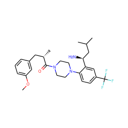 COc1cccc(C[C@H](C)C(=O)N2CCN(c3ccc(C(F)(F)F)cc3[C@@H](N)CC(C)C)CC2)c1 ZINC000036285708