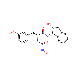 COc1cccc(C[C@H](CC(=O)NO)C(=O)N[C@H]2c3ccccc3C[C@H]2O)c1 ZINC000013864283