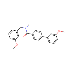 COc1cccc(CN(C)C(=O)c2ccc(-c3cccc(OC)c3)cc2)c1 ZINC000073161494