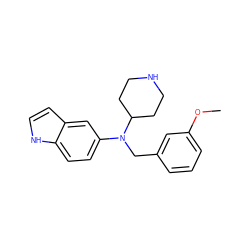 COc1cccc(CN(c2ccc3[nH]ccc3c2)C2CCNCC2)c1 ZINC000043021590