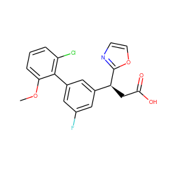 COc1cccc(Cl)c1-c1cc(F)cc([C@H](CC(=O)O)c2ncco2)c1 ZINC001772654319