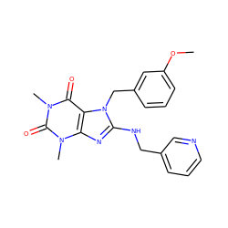 COc1cccc(Cn2c(NCc3cccnc3)nc3c2c(=O)n(C)c(=O)n3C)c1 ZINC000017440303