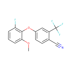 COc1cccc(F)c1Oc1ccc(C#N)c(C(F)(F)F)c1 ZINC000035899404