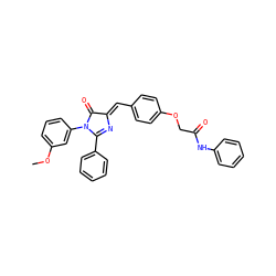 COc1cccc(N2C(=O)/C(=C/c3ccc(OCC(=O)Nc4ccccc4)cc3)N=C2c2ccccc2)c1 ZINC000473115309