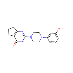 COc1cccc(N2CCN(c3nc4c(c(=O)[nH]3)CCC4)CC2)c1 ZINC000018240710