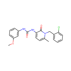 COc1cccc(NC(=O)Nc2ccc(C)n(Cc3ccccc3Cl)c2=O)c1 ZINC000064539317